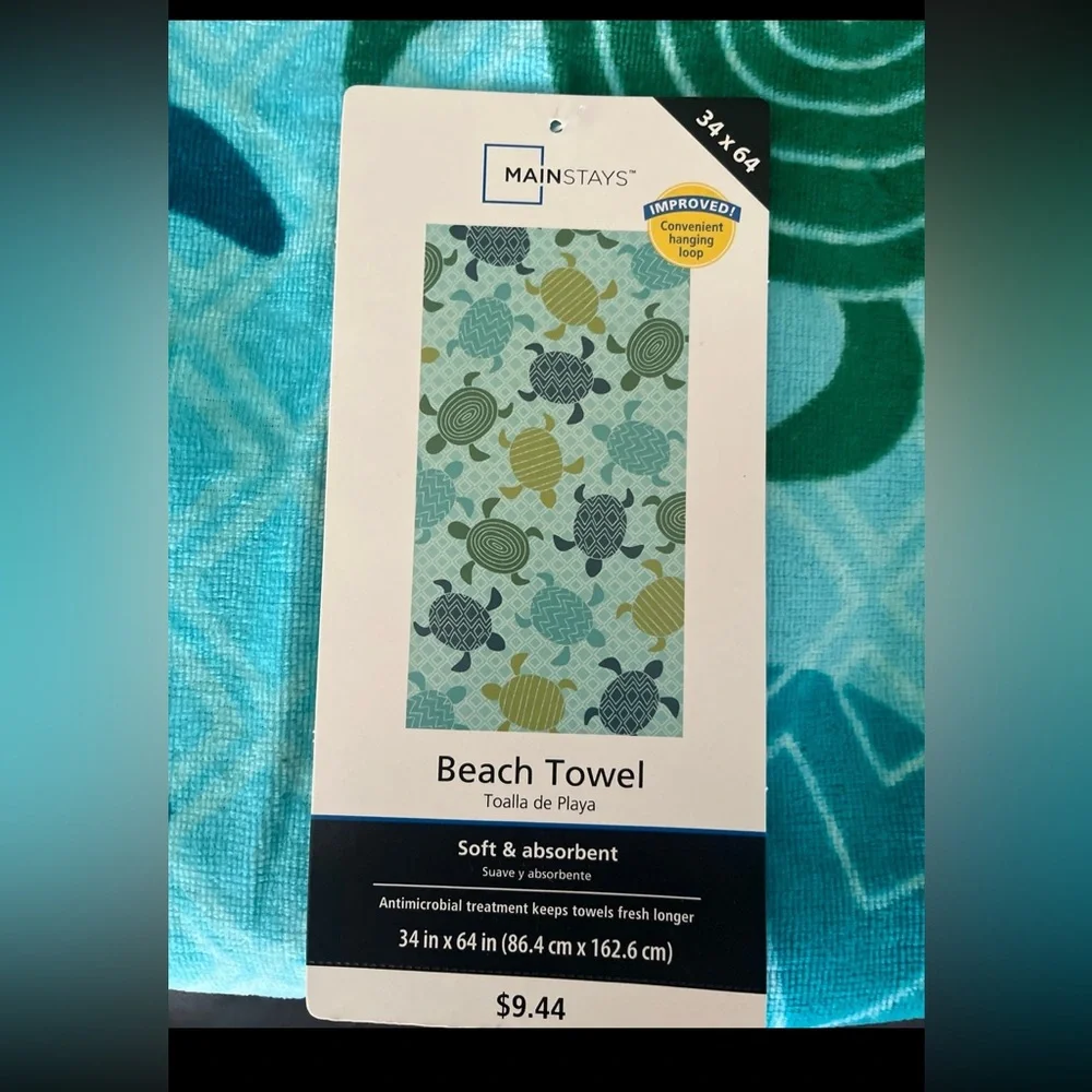 Mainstays beach towel 34” x 64” vacation beachwear towel brand new - Picture 1 of 9
